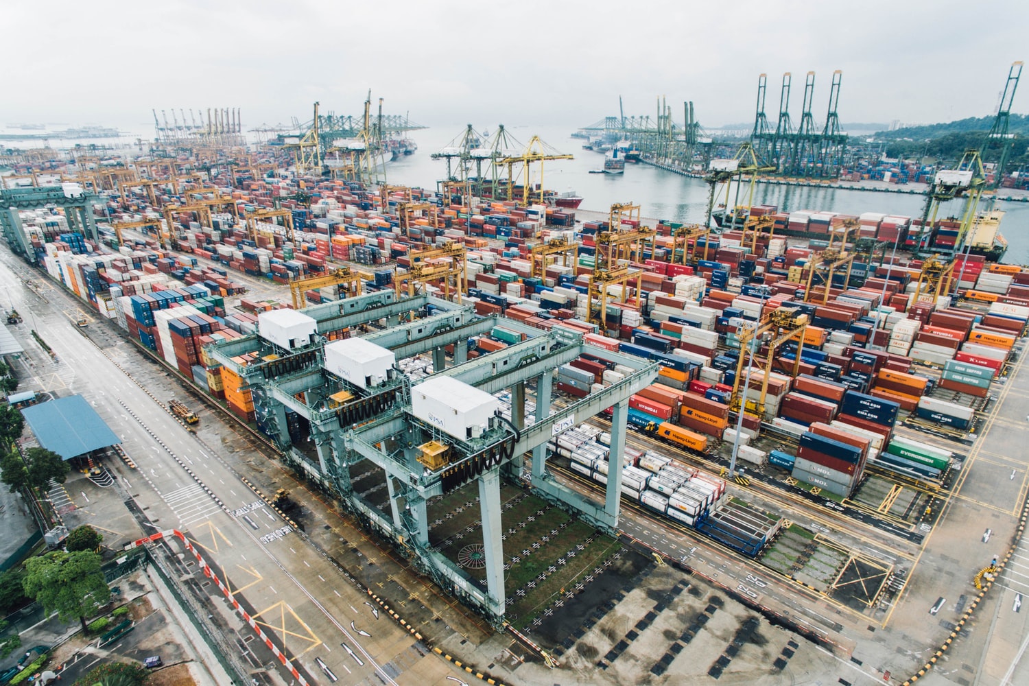 Busy cargo port. Bukit Merah, Singapore