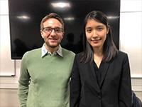 John Soriano and Anh Nguyen at the career event in economics