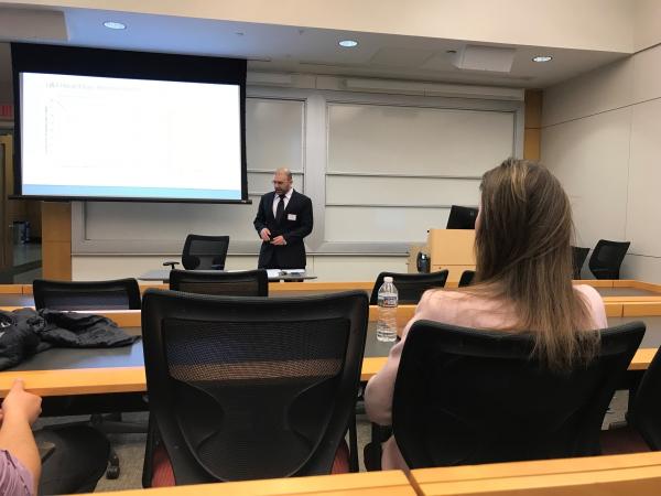 Hani Kawar presenting his research at the conference